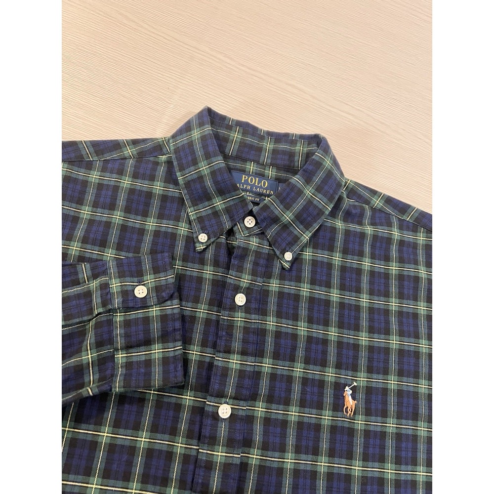 Polo by Ralph Lauren Green and Blue Plaid Shirt